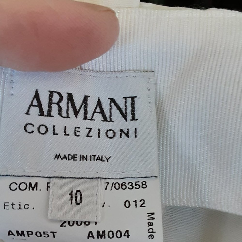 GIORGIO ARMANI WHITE LINEN BLEND PANTS SIZE 10 WOMAN'S (SEE PHOTO ) - Picture 5 of 7